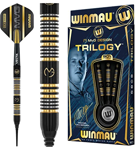 WINMAU Michael Van Gerwen MvG 20 Gramm Profi Softip Wolfram Dartpfeile mit Flüge und Stiele (Wellen)