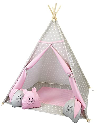 Tipi Zelt Für Kinder 180x120x120cm - Tipi Zelt Kinder Zelt Kinderzimmer - Spielzelt Kinder Tipi Zelt Kinderzimmer Tippi Kinderzelt für Drinnen