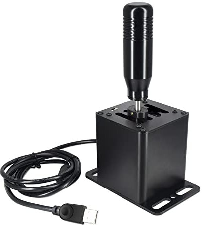 XBERSTAR Upgrade USB Simulator Gear Shifter for Logitech G29 G27 G25 G920 For Thrustmaster T300RS/GT Steering Wheel PC Sequential Shifter (Upgraded black 7+R)