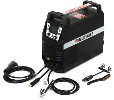 Decapower ULTRMIG 230 Amps MIG Dual Impulsions Synergy Saldatrice Mig MAG MMA TIG Saldatura Gas e Senza Gas Con Display LCD (PACK 1)