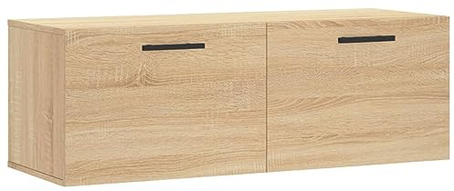 vidaXL Armoire Murale, Placard Suspendu avec Rangement, Meuble Flottant de Salon Salle de Séjour Intérieur, Moderne, Chêne Sonoma Bois d'Ingénierie
