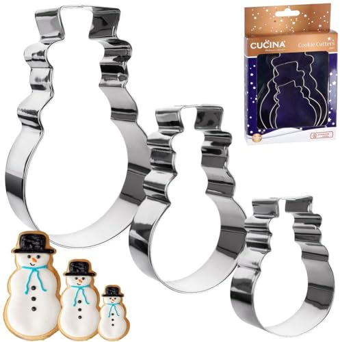 Ausstechformen Keksausstecher Ausstecher für Kekse Lebkuchen Schneemann 13 cm 3 Stk.