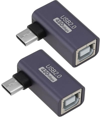 Create idea Lot de 2pcs Adaptateurs USB C vers USB B Adaptateur USB C vers Midi Type C Mâle vers USB B Femelle Adaptateur d'imprimante Téléphone Ordinateur Imprimante Pianos Électroniques/Batterie