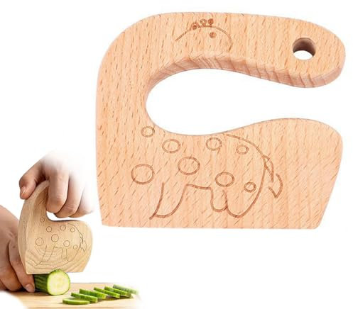 MaNeaz Modello Di Cervo Coltello Di Legno Per Bambini Forme Carine Coltelli Per Bambini Cucina Per Bambini Cucina In Legno Per Bambini Posate Bambini Per Tagliare E Cucinare, Frutta O Verdura