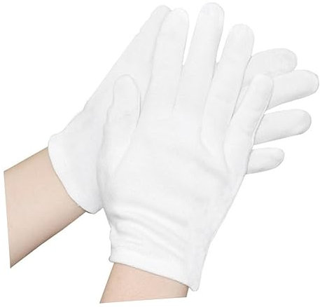 CHILDWEET 10paare Dicke Baumwollhandschuhe Atmungsaktive Arbeitshandschuhe Für Industrie Und Partys Xl Weiß Schutz Und Etikette-handschuhe Für Vielseitige Anwendungen
