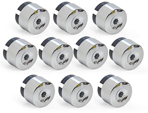 Wheel Nut Covers,Wheel Nut Cap 10pcs Chrome Wheel Lug Bolt Nut Cap Cover 7L6601173A Fit Use For VW Touareg 2004-2010 2011 2012 2013 2014