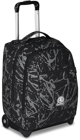 Invicta Chariot Scolaire Fixe New Benin Fantasy, Gris, 2 en 1, Double Usage, Chariot et Sac à Dos, Sac à Dos Scolaire et Voyage, garçon et Fille, Gris, Taglia Unica, Moderne