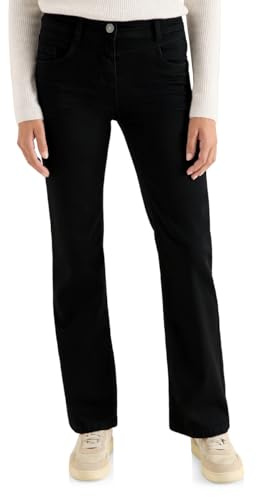 Cecil 3716115 Jean Bootcut, Noir, 26W / 30L Femmes