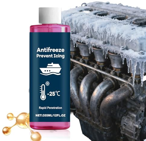 Genérico Líquido Refrigerante para Motor - Fluido Anticongelante para Motor | 355ml Anticongelante para Vehículos,para Automóvil Moto Camión Sedán Scooter Pickup SUV Verano e Invierno