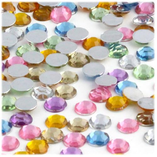 The Crafts Outlet 144pc Rhinestones Round 9mm - Pastel Assortment