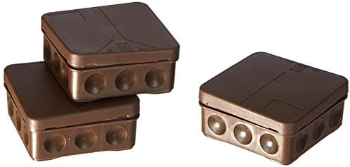 Spelsberg AK3-AT1-GL-M-X Lot de 3 boîtes de dérivation 2K-12-L/br Vide Marron Rouge pour Montage Mural/Plafond