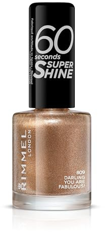 Rimmel London, 60 Seconds Super Shine, Colección Tom Daley, Esmalte de uñas, 010 Gold Medal, 8 ml
