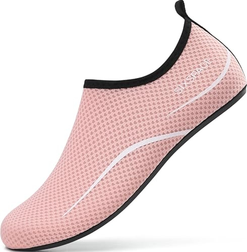 Sixspace Chaussures Aquatiques Homme Femme Chaussure de Plage Séchage Rapide Léger Respirant Chaussures d'eau Natation pour Surf Plongée Nager ou Yoga(Rose,40 EU)
