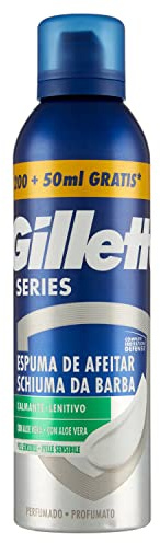Gillette Series Mousse à raser apaisante à l'aloe vera pour homme 250 ml