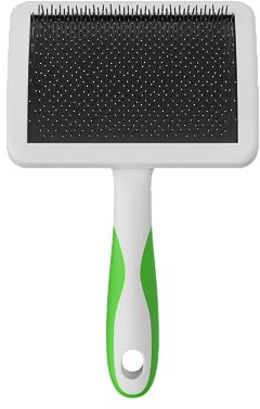 Andis 68540 Selbstreinigende Tier-Zupfbürsten mit gebogenen Edelstahlborsten für alle Rassen, reduziert Haarausfall um bis zu 90%, entfernt Verfilzungen, Schmutz und lose Haare, groß, grün