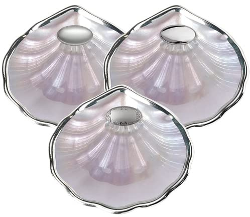 Concha de Bautizo de Cristal bañada en Plata de Ley 925‰, con aplique personalizado.