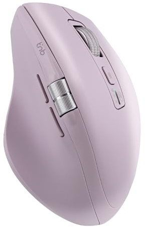 T'nB – Souris sans Fil Rechargeable, Molette Débrayée Ultra Rapide, Double Molette et Boutons Raccourcis, Connexion Bluetooth ou USB-A, Autonomie Longue – Rose