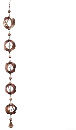 Decorative Metal Rain Chain 108Cm With Bells, Outdoor Garden Waterfall Drainage Art For Gutter Downspout Replacement, Elegant Yard Decor
