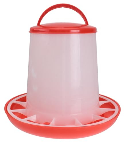 OKUMEYR Automatic Chicken Feeder Poultry Feed Dispenser with 3kg Capacity Plastic Hanging Feeder for Chickens and Geese Convenient to Use for Farm and Backyard Poultry