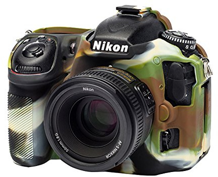easyCover - Silikon Kameratasche - Schutz für Ihre Kamera - Nikon D500 - Camouflage