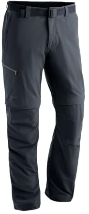 Maier Sports Tajo 2, Herren Wanderhose, Wasserabweisende Outdoorhose für Trekking und Hiking, Praktische Zipp-off-Funktion, PFC-frei, mSTRETCH pro 4 & Dryprotec, Schwarz, 110 (W36/L36)