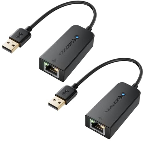 Cable Matters 2-Pack Plug & Play USB to Ethernet Adapter with PXE, MAC Address Clone Support (Ethernet to USB 2.0 Adapter for Laptop) Supporting 10/100 Mbps Network