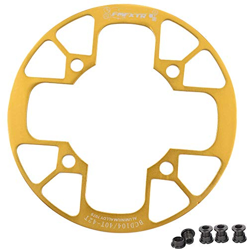 UPANBIKE Fahrrad Kettenblatt Schutz für Mountainbikes 104 BCD Aluminiumlegierung Kettenblattschutz für (40~42T,Gold)