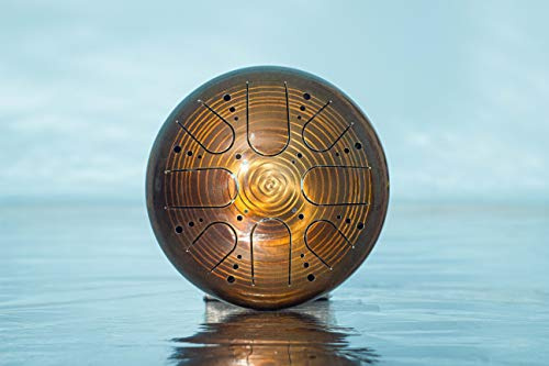 Tank Drum Kosmosky 9 (22 cm) KSY-180Mirror spiral E minor / Hand Pan / Steel Drum / Tongue drum / Singing bowl