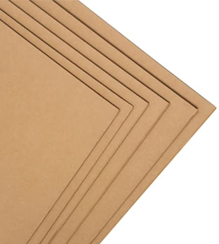 A4 korrugerade kartonglark för förpackning, post, konst och hantverk. 3 mm tjocklek, A4 (210 x 297 mm) kraftbräda – stora kartonglakan, skyddsbrädor (6 och 12 och 24-pack) – LEO-design (24)