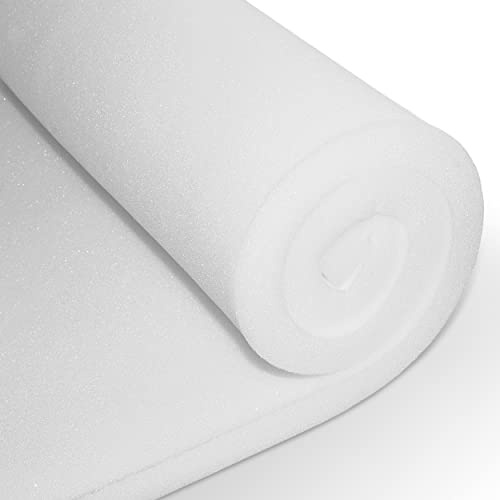 Deshome - Gommapiuma per imbottitura divani, cuscini, materassi, sedie, Densità 20 Spessore 2 cm - Gommapiuma a metro Made in Italy indeformabile, antiacaro, anallergica (1 metro)