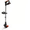 Tagliaerba a batteria con batteria e caricabatterie, 3 in 1, con batteria da 2 batterie da 2,0 Ah e coltello in metallo, con manico regolabile e testa girevole a 90°, per giardino