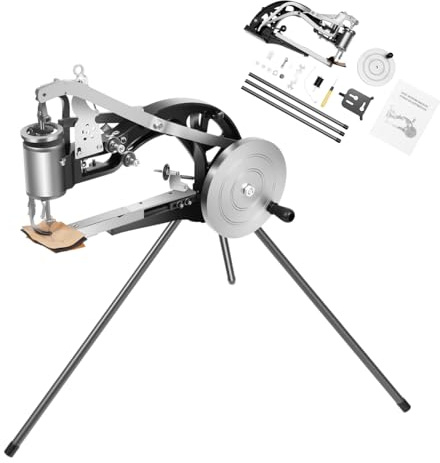 ROGONPDK Máquina de coser de cuero de zapateros manuales | Máquina de coser de cuero giratorio de 360° Vintage | Máquina de mano de cuero ajustable | Zapateros Máquinas de coser para herramientas de