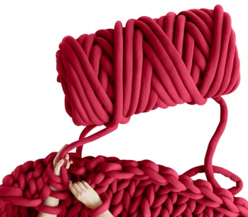 RANJIMA Chunky - Gomitolo di lana per lavorare a maglia, XXL, 500 g/25 m, Chunky Yarn, filato spesso per principianti, coperte, borsa, filo per lavori a maglia a mano, fai da te