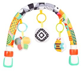 SENSILLO Bow Pram Toy, Play Arch for Prams, Pram Chain Toy, Hanging Toy, Baby Seat Cot, Toy for Babies and Toddlers from Birth