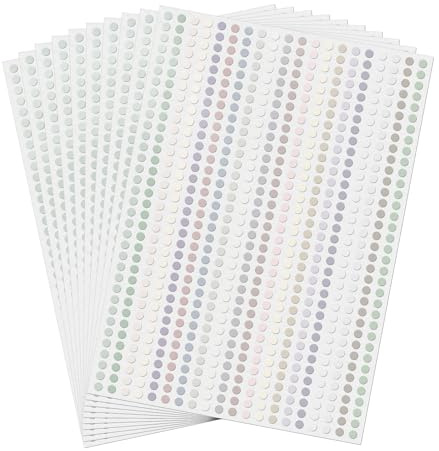 FINDAT 7000 Piezas, 6.3 mm Colores Morandi Gomets Pegatinas Redondas Adhesivas