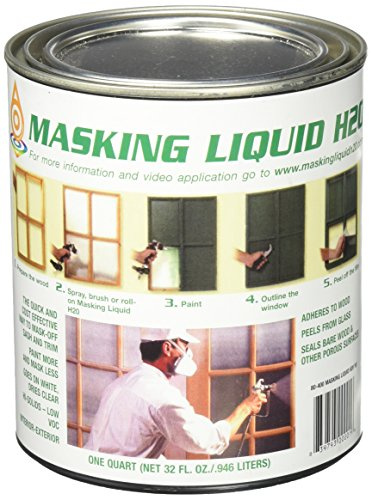 ASSOCIATED Paint 157026 80-400-4 H20 Masking Liquid, 1 Quart, Clear