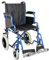 GIMA - Silla de ruedas Essex - Silla de ruedas para personas mayores y discapacitadas - Tela de color negro - Marco de color azul - Asiento 43 cm.