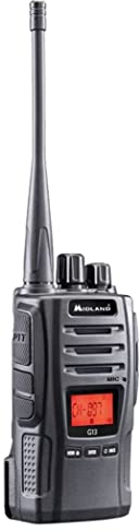 Midland - Walkie Talkie G13, Ricetrasmittenti Semi Professionali Trekking e Outdoor, 99 Canali PMR446, Impermeabile IPX4, Copertura 12Km, Funzione VOX e RRM Channel, Batteria Li-Ion 2600mAh fino a 40H