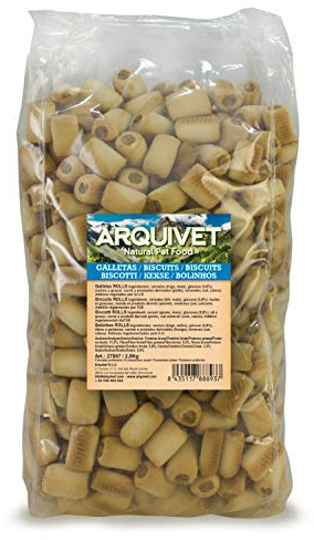 ARQUIVET Cookies Rolls 2,5 kg för hundar - snacks, godispåsar, priser, belöningar och prydnadssaker för hundar - träning, träning och lek