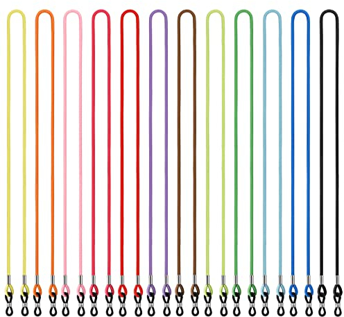 Hifot 12 Stück Brillenband, Bunt Brillenbänder Universal Brillenkette Brillenkordel Brillenschnur für Damen Herren Sonnenbrillen Lesebrillen