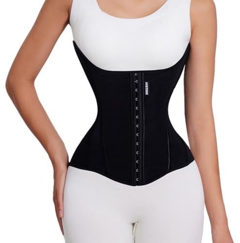 MISTHIN Waist Cincher Trimmer Belt Girdle Workout Shapewear Tummy Control Shaper Waist Trainer for Women (Black, Small)