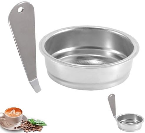 HAMKU 51mm filtri caffe filtro caffe filtro macchina caffe Filtri da Caffè in Acciaio Inossidabile per Espresso di Filtro Macchina Caffe Incluso lo strumento di rimozione 8-10g