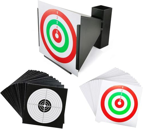 ATFLBOX Kulfång 14x14 cm med 50 måltavlor – Robust kulkällare | Idealisk för luftgevär, luftpistoler och airsoft för säker träning i trädgården eller på skjutbanan med hög hållbarhet