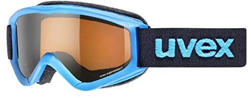 uvex speedy pro - stylische Allround-Brille mit Anti-Fog-Beschichtung und 100% UVA-, UVB, UVC-Schutz für Kinder - blue/lasergold - one size