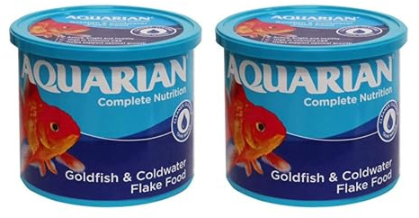 Aquarian Goldfish Flake Food, 200 g x 2 Pack, Fish Food for Goldfish, Aquarium Staple Feed