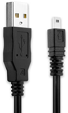 CELLONIC Camera USB Cable Replacement for Charger 1.5m Lead Fast Charging Data Cable File Transfer - Black PVC