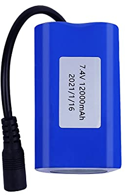 Lithiumbatterie, 7,4V Lithium-Batterie 12000 mAh Lithium Batterie Fernbedienung Fischerei Köder Boat Upgrade Batterie,12000mah lipo Battery