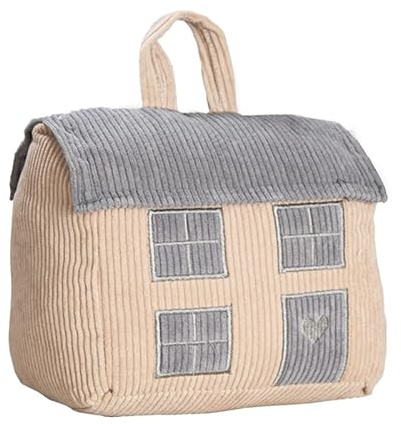 Virsus Fermaporta CASA da pavimento 9862, accessorio decorativo, fermaporte in poliestere peso 1,2 kg con imbottitura pesante, per porte e finestre (Rosa con dettagli Grigi)