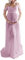 Loalirando Robe de Grossesse Shooting Photo en Mousseline de Soie Léger, Robe de Maternité Maxi-Longue Epaule Dénudée pour la Photographie (Rose Violet, M)