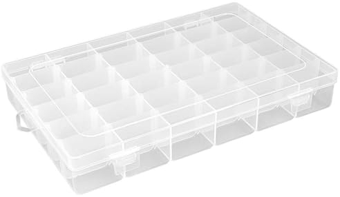 Ideen mit Herz Sortierbox für Kleinteile | Aufbewahrungsbox | 36 Fächer à 4,3 x 2,7 cm | Gesamtgröße: 27,2 cm x 17,5 cm x 4,5 cm | Setzkasten, Sortimentskasten | idealer Sortierkasten zum Basteln